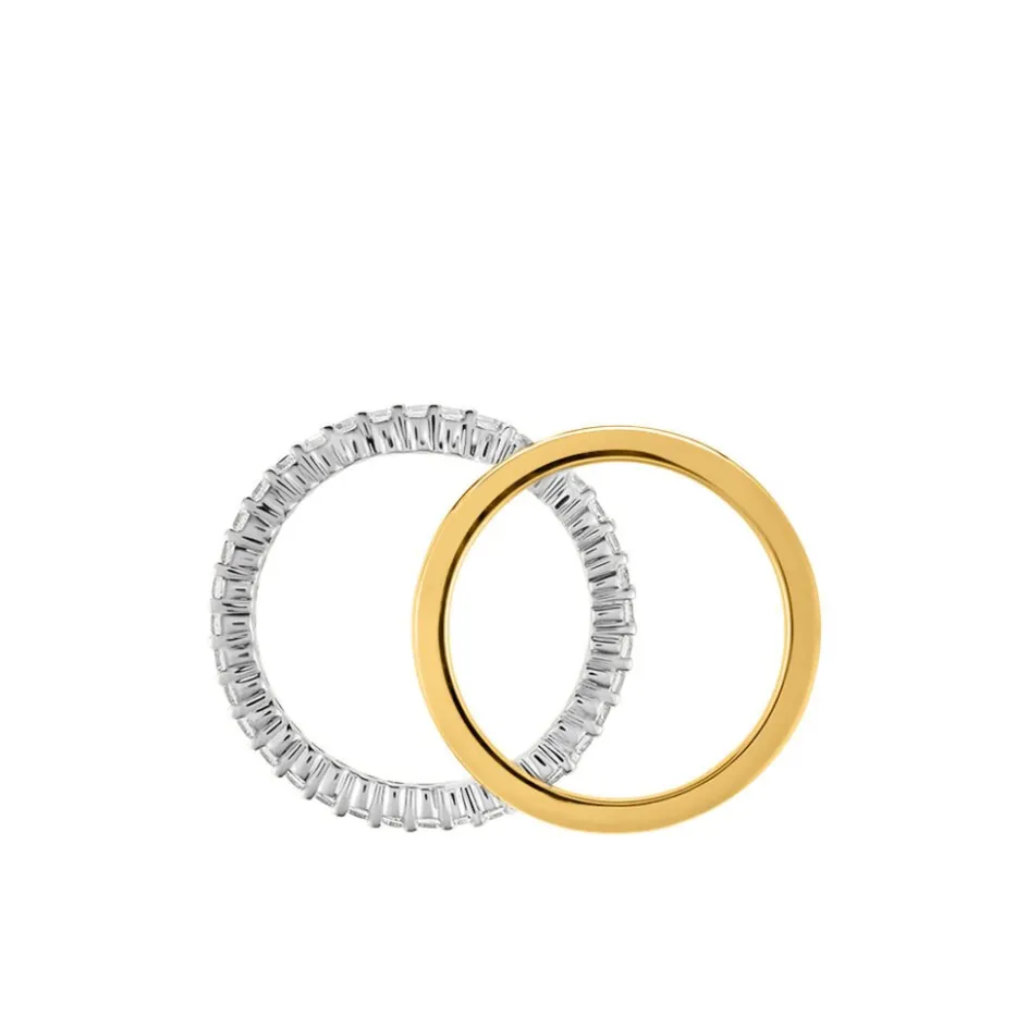 Histoire d'Or Bague Apia Argent Bicolore Oxyde De Zirconium