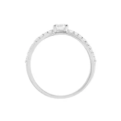 Histoire d'Or Bague April Or Blanc Oxyde De Zirconium