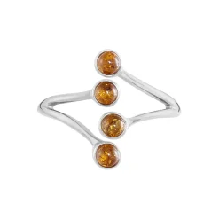 Discount Histoire d'Or Bague Argent Blanc Accorus Ambre