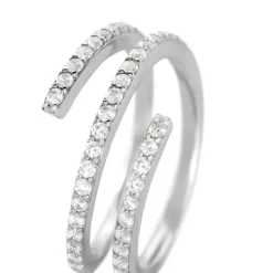 New Histoire d'Or Bague Argent Blanc Bennett Oxydes De Zirconium