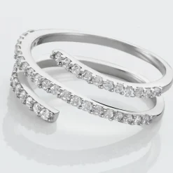 New Histoire d'Or Bague Argent Blanc Bennett Oxydes De Zirconium