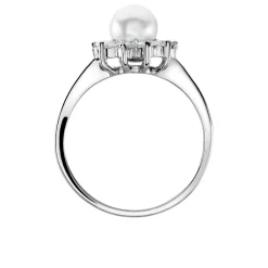 Histoire d'Or Bague Argent Blanc Cheri Perle De Culture Oxydes De Zirconium* Bagues|Bagues Fantaisie