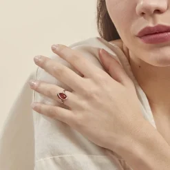 Histoire d'Or Bague Argent Blanc Leeloo Ambre* Bagues|Bagues Fantaisie