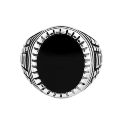 Histoire d'Or Bague Argent Blanc Thimeo Agathe Noire* Bagues|Bagues Avec Pierre