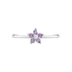 Histoire d'Or Bague Argent Purple Bloom Oxyde De Zirconium* Bagues|Bagues Fantaisie