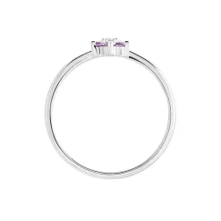 Histoire d'Or Bague Argent Purple Bloom Oxyde De Zirconium* Bagues|Bagues Fantaisie