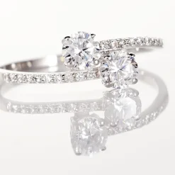 Histoire d'Or Bague Arista Or Blanc Oxyde De Zirconium* Bagues|Bagues Avec Pierre