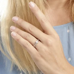 Clearance Histoire d'Or Bague Armelle De Zirconium or blanc oxyde