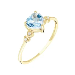 Clearance Histoire d'Or Bague Ashvin Or Jaune Topaze Et Oxyde