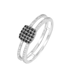 Histoire d'Or Bague Aude Or Blanc Diamant