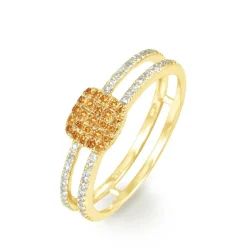 Best Histoire d'Or Bague Aude Or Jaune Saphir Et Diamant