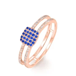 Best Histoire d'Or Bague Aude Or Rose Saphir Et Diamant