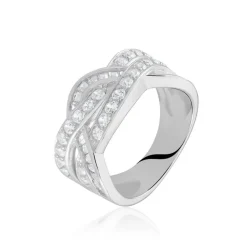 Hot Histoire d'Or Bague Audon Argent Blanc Oxydes De Zirconium