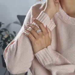 Hot Histoire d'Or Bague Audon Argent Blanc Oxydes De Zirconium