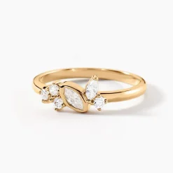 Outlet Histoire d'Or Bague Aurena Plaque Or Jaune Oxyde De Zirconium