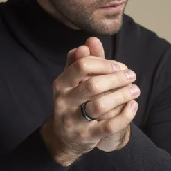 New Histoire d'Or Bague Baldev Acier Bicolore