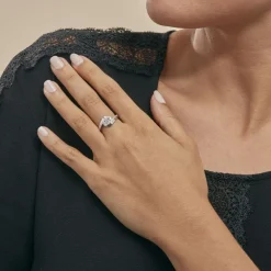 Clearance Histoire d'Or Bague Barbara Or Blanc Diamant