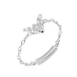 Discount Histoire d'Or Bague Bee Good Argent Blanc Oxyde De Zirconium