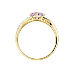 New Histoire d'Or Bague Bertille Or Jaune Amethyste Et Oxyde De Zirconium