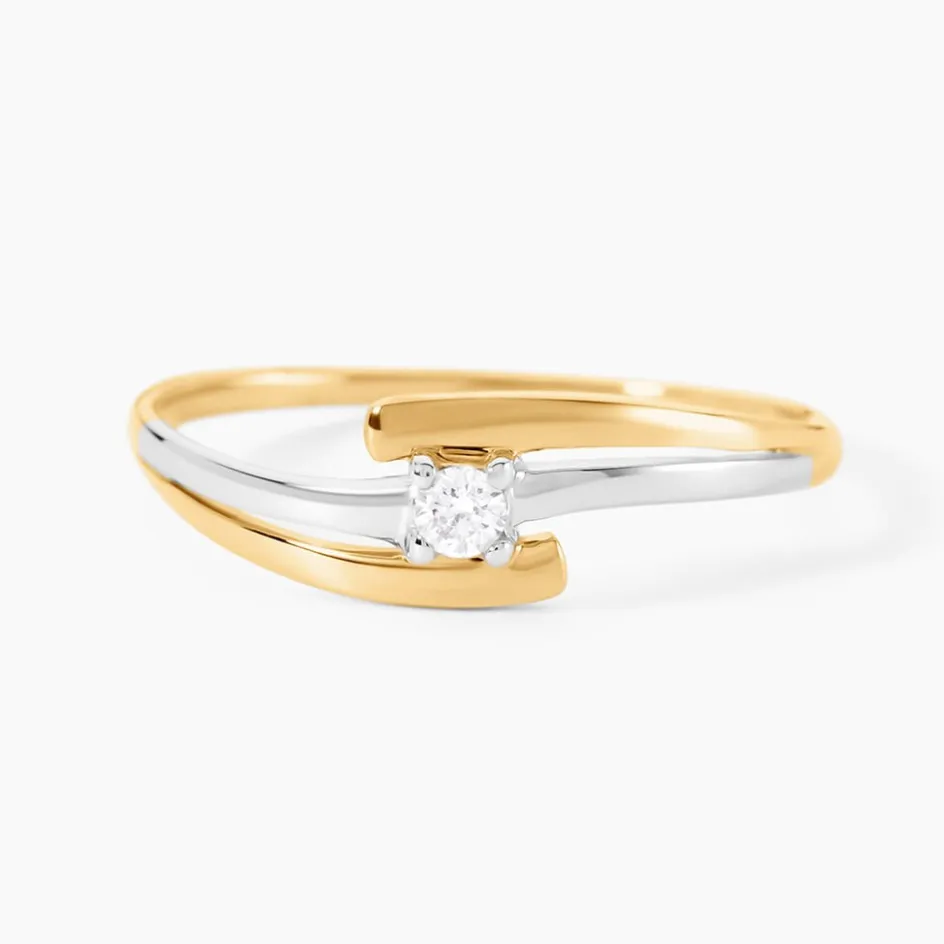 Histoire d'Or Bague Blandine Or Bicolore Diamant* Bagues|Bagues Avec Pierre
