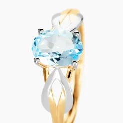 Histoire d'Or Bague Bonnie Or Bicolore Topaze* Bagues|Bagues Avec Pierre