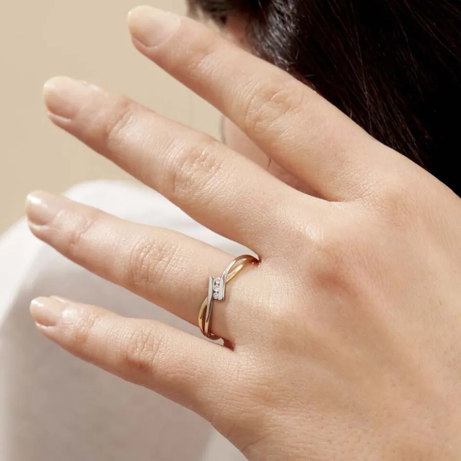Histoire d'Or Bague Brixia Or Bicolore Diamant* Bagues|Bagues Avec Pierre