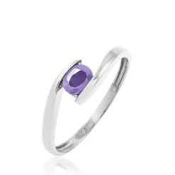 Histoire d'Or Bague Camilia Or Blanc Amethyste* Bagues|Bagues Avec Pierre