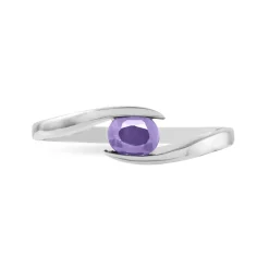 Histoire d'Or Bague Camilia Or Blanc Amethyste* Bagues|Bagues Avec Pierre