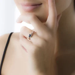 Histoire d'Or Bague Camilia Or Blanc Emeraude* Bagues|Bagues Avec Pierre