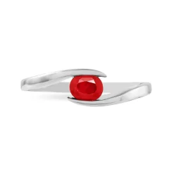 Histoire d'Or Bague Camilia Or Blanc Rubis* Bagues|Bagues Avec Pierre