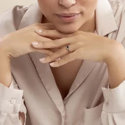 Histoire d'Or Bague Camilia Or Blanc Saphir* Bagues|Bagues Avec Pierre