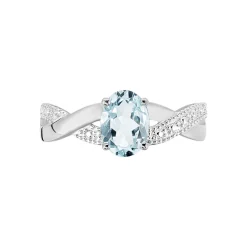 Histoire d'Or Bague Candice Or Blanc Aigue Marine* Bagues|Bagues Avec Pierre