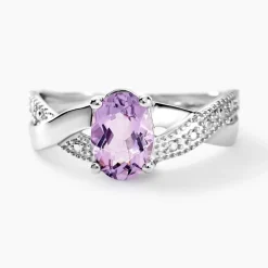 New Histoire d'Or Bague Candice Or Blanc Amethyste or blanc amethyste violette