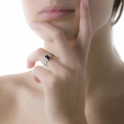 Sale Histoire d'Or Bague Candice Or Blanc Grenat