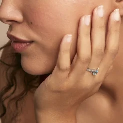 Histoire d'Or Bague Candice Or Blanc Topaze* Bagues Avec Pierre|Bagues Solitaires