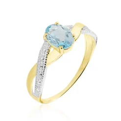 Sale Histoire d'Or Bague Candice Or Jaune Topaze or jaune topaze bleu sky