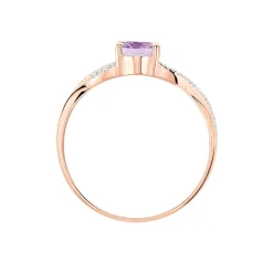 Online Histoire d'Or Bague Candice Or Rose Amethyste