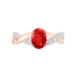 New Histoire d'Or Bague Candice Or Rose Rubis