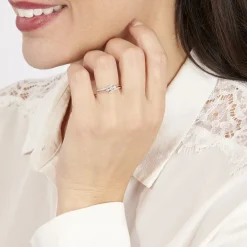 Histoire d'Or Bague Carey Or Blanc Diamant