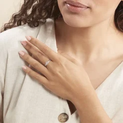 Histoire d'Or Bague Carey Or Blanc Diamant