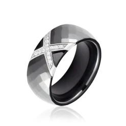 Discount Histoire d'Or Bague Ceramique X Argent Blanc Oxyde De Zirconium Et Céramique