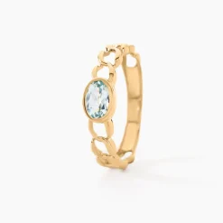 Histoire d'Or Bague Chain Or Jaune Topaze or jaune topaze bleu sky