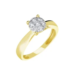 Discount Histoire d'Or Bague Charlène Or Jaune Diamant Synthetique