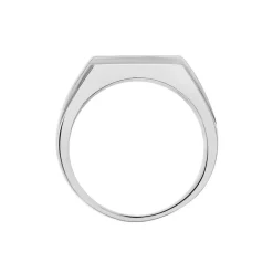 Outlet Histoire d'Or Bague Chevalière Acier Vieillit Teodor Oxydes De Zirconium