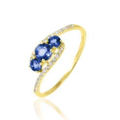 Histoire d'Or Bague Chloe Or Jaune Saphir Et Diamant* Bagues|Bagues Avec Pierre