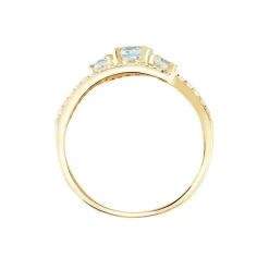 Clearance Histoire d'Or Bague Chloe Or Jaune Topaze Et Oxyde De Zirconium or jaune topaze bleue