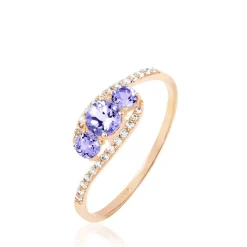 Histoire d'Or Bague Chloe Or Rose Amethyste Et Oxyde De Zirconium