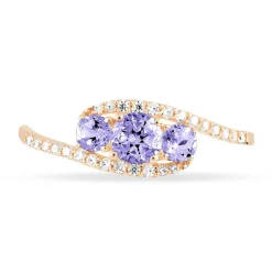 Histoire d'Or Bague Chloe Or Rose Amethyste Et Oxyde De Zirconium