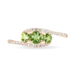 Hot Histoire d'Or Bague Chloe Or Rose Péridot Et Oxyde De Zirconium