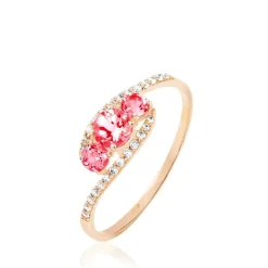 Histoire d'Or Bague Chloe Or Rose Rubis Et Diamant* Bagues|Bagues Avec Pierre